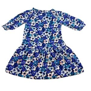 Gymboree‎ Corduroy Blue Floral Dress Girls Sizes 3T Fall